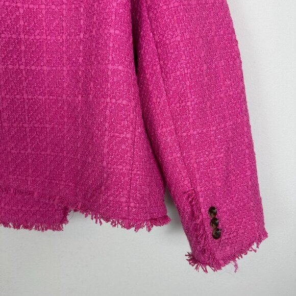 Ann Taylor Pink Tweed Blazer • Sz 16 • NWT - Picture 7 of 8